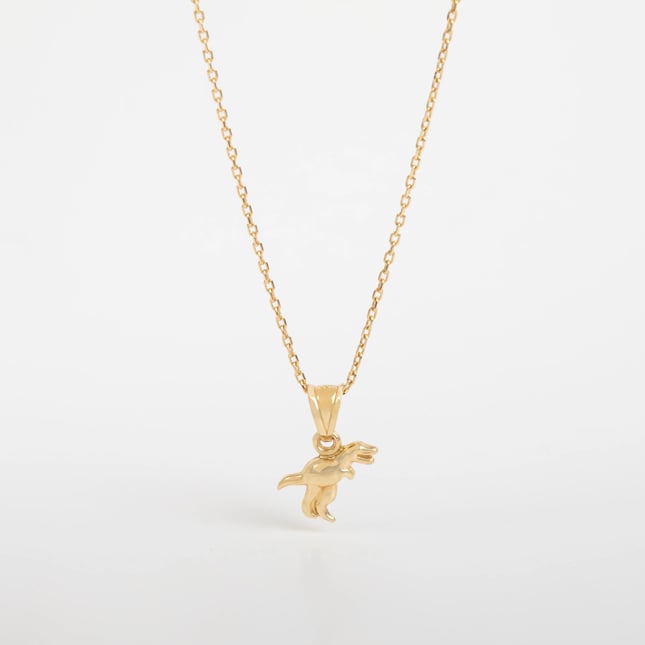 Dinosaur Solid Gold Necklace