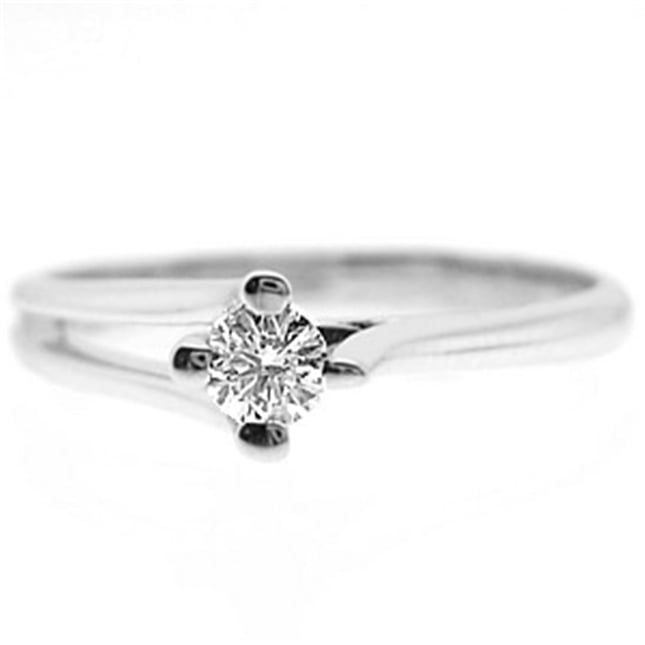 0.09 Ct Diamond Solitaire Solid Gold Ring