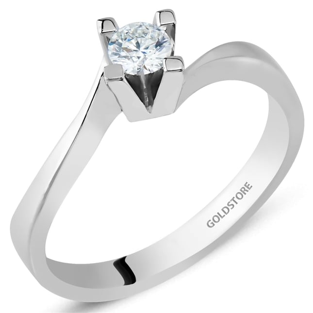 0.20 Ct Diamond Solitaire Solid Gold Ring
