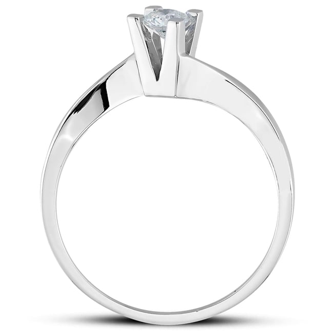 0.20 Ct Diamond Solitaire Solid Gold Ring