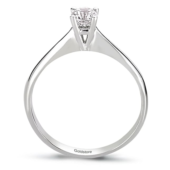 0.26 Ct Diamond Solitaire Solid Gold Ring