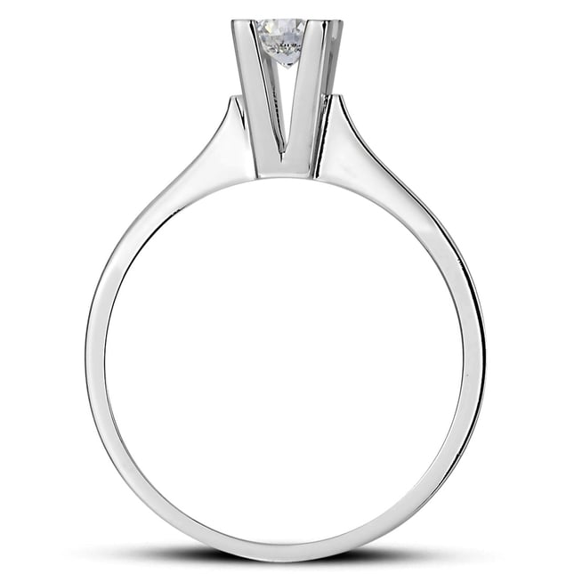 0.26 Ct Diamond Solitaire Solid Gold Ring