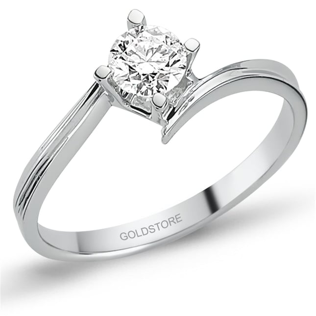 Goldstore-0.3 ct. Pırlanta Tektaş Yüzük