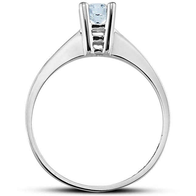 0.32 Ct Diamond Solitaire Solid Gold Ring