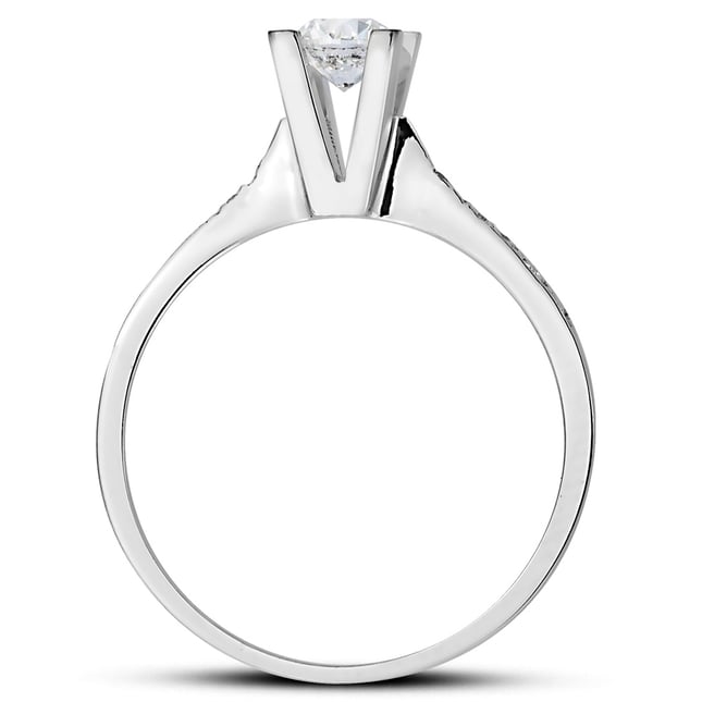 0.43 Ct Diamond Solitaire Solid Gold Ring