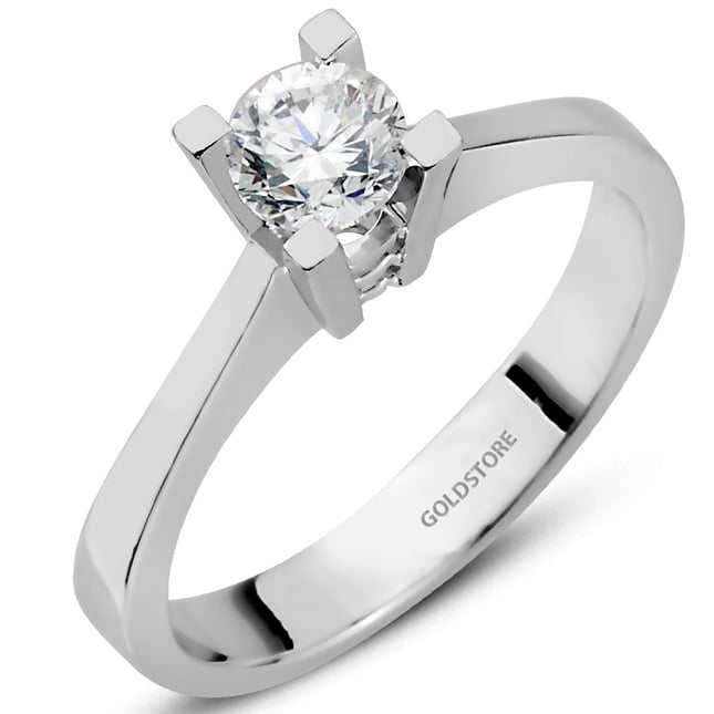 0.50 Ct Diamond Solitaire Solid Gold Ring