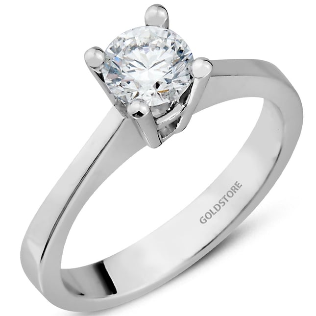 0.50 Ct Diamond Solitaire Solid Gold Ring