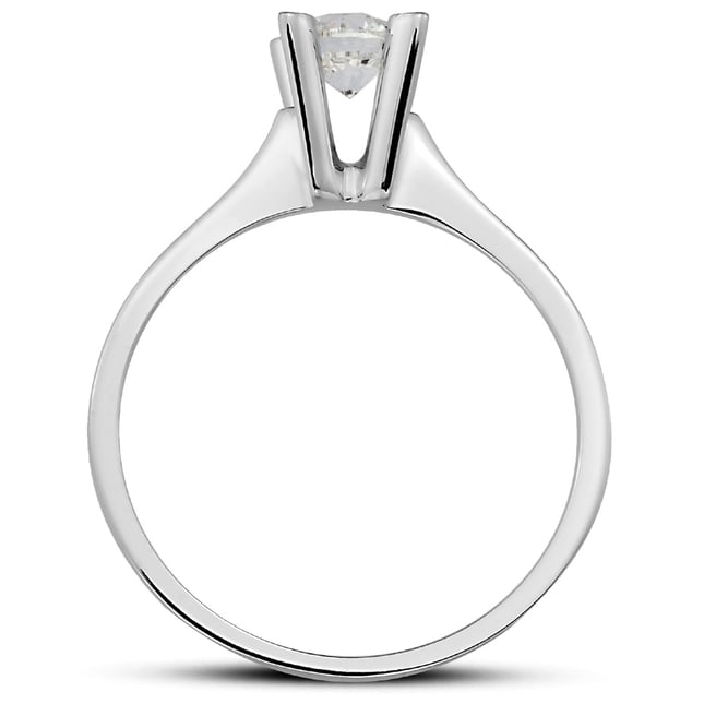 0.50 Ct Diamond Solitaire Solid Gold Ring