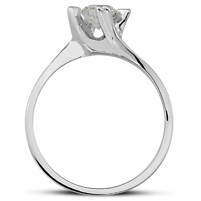 0.50 Ct Diamond Solitaire Solid Gold Ring