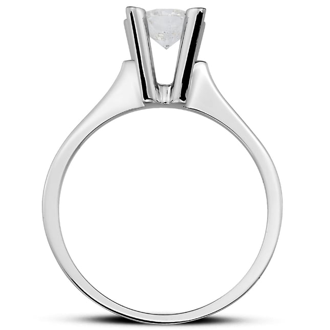 0.64 Ct Diamond Solitaire Solid Gold Ring