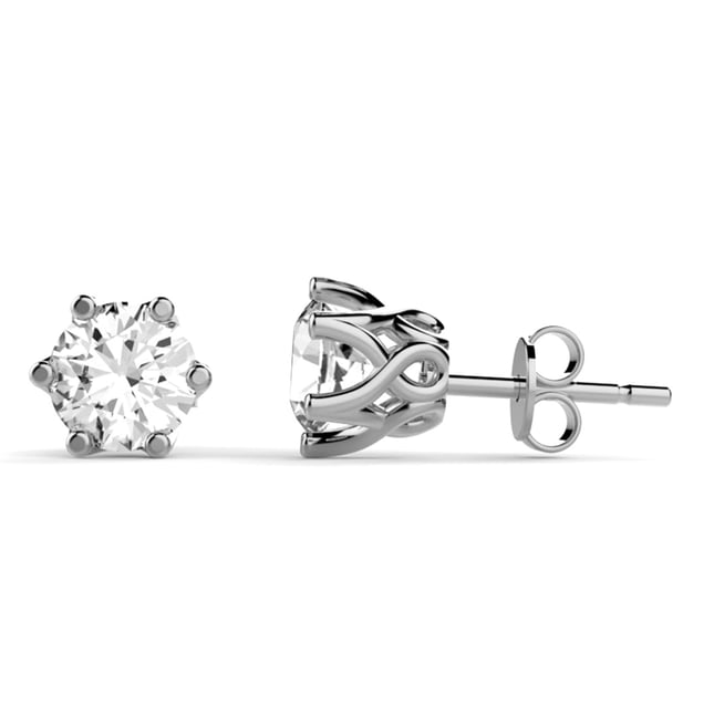 Goldstore-0.8 ct. Pırlanta Tektaş Küpe