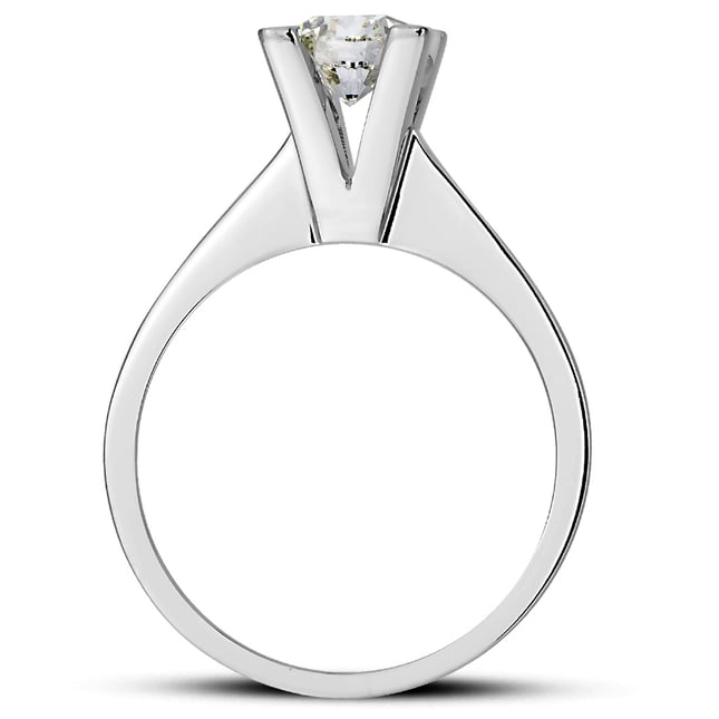 0.81 Ct Diamond Solitaire Solid Gold Ring