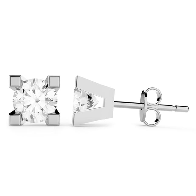 Goldstore-1 ct. Pırlanta Tektaş Küpe
