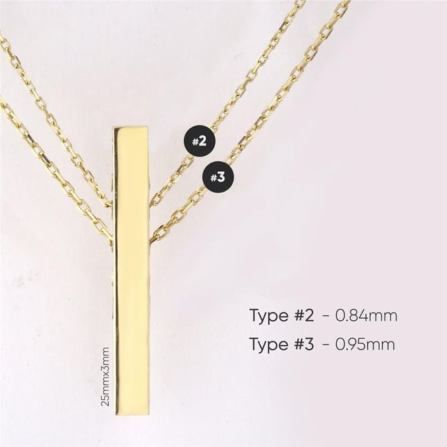 Crescent Moon Solid Gold Necklace