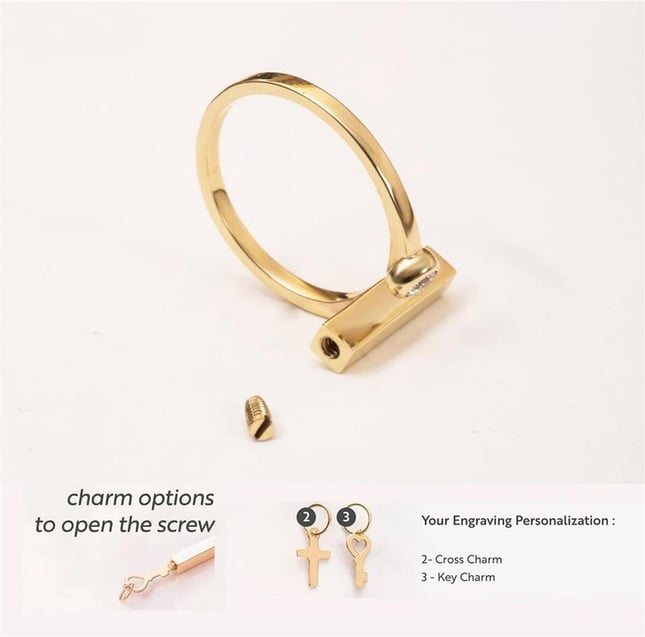 CZ Cremation Birthstone Engraved Personalized 3d Bar Solid Gold Ring