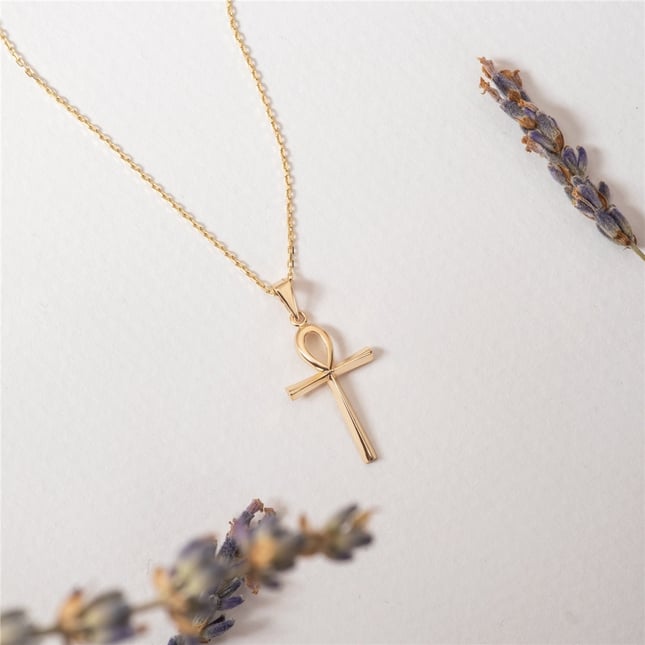 Cross Solid Gold Necklace