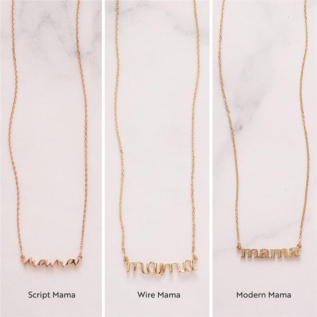 Initial Solid Gold Necklace
