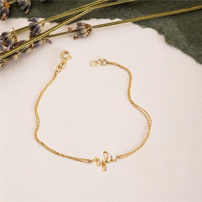 Personalized Solid Gold Bracelet