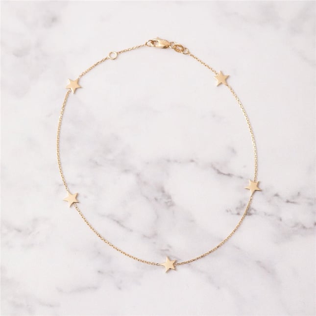 Star Solid Gold Bracelet