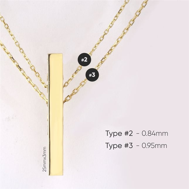 Personalized Roman Numeral Date Solid Gold Necklace