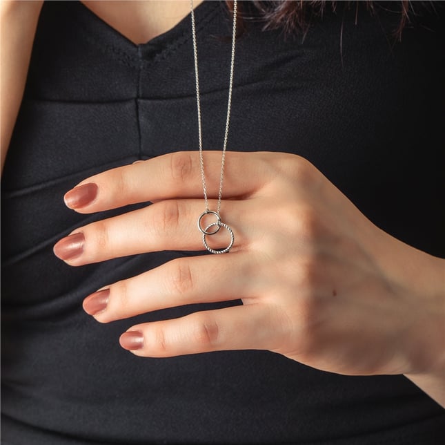 Infinity Solid Gold Necklace