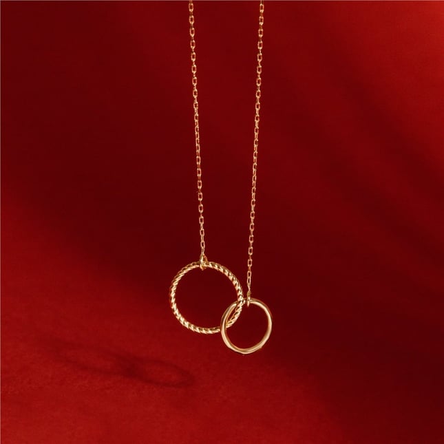 Infinity Solid Gold Necklace