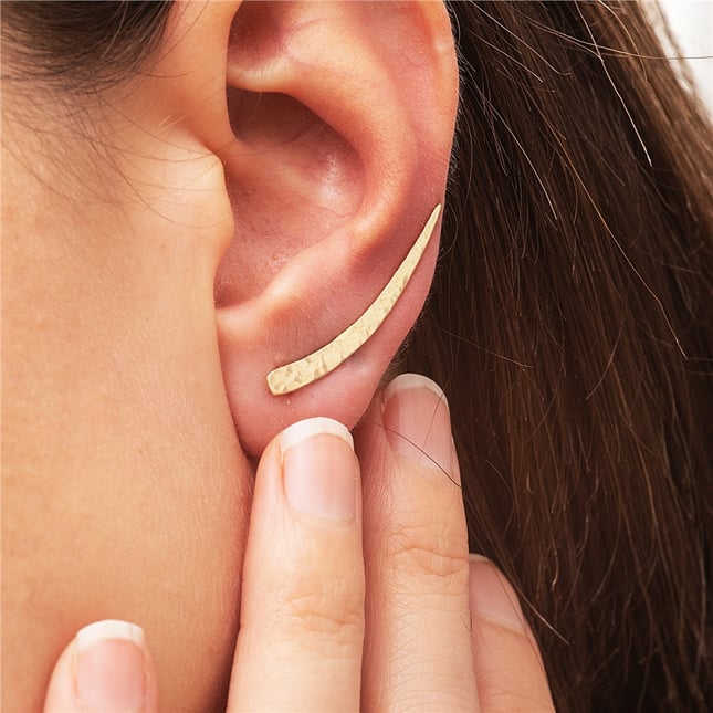 Climber Solid Gold Earring