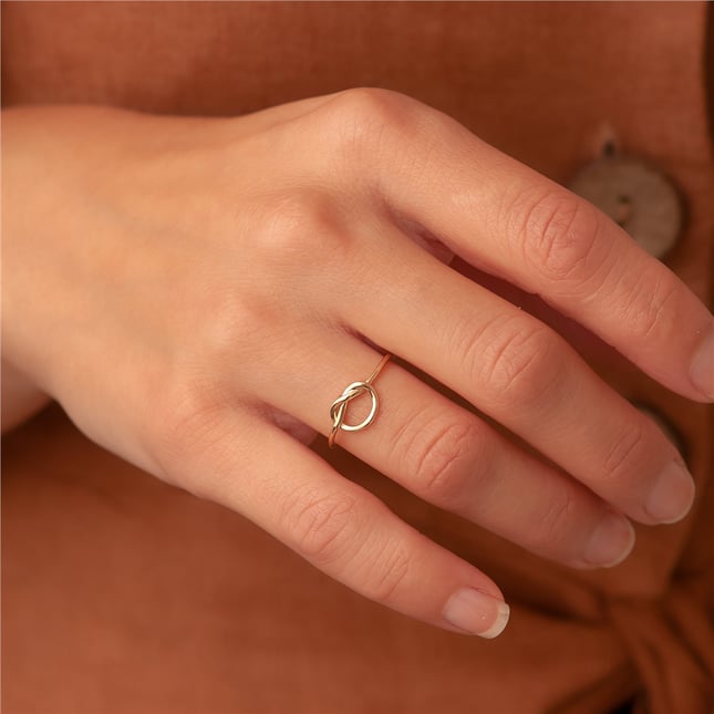 Love Knot Solid Gold Ring