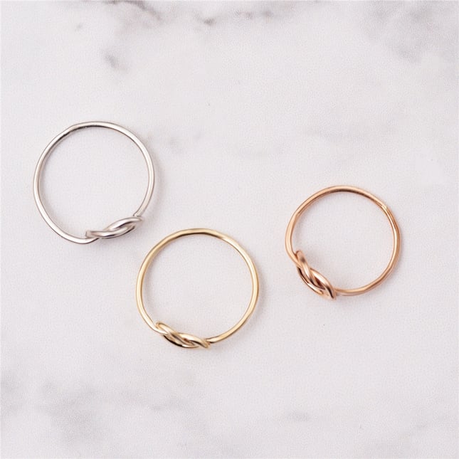 Love Knot Solid Gold Ring