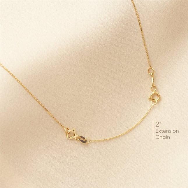 Cable Chain Solid Gold Bracelet Necklace Extender