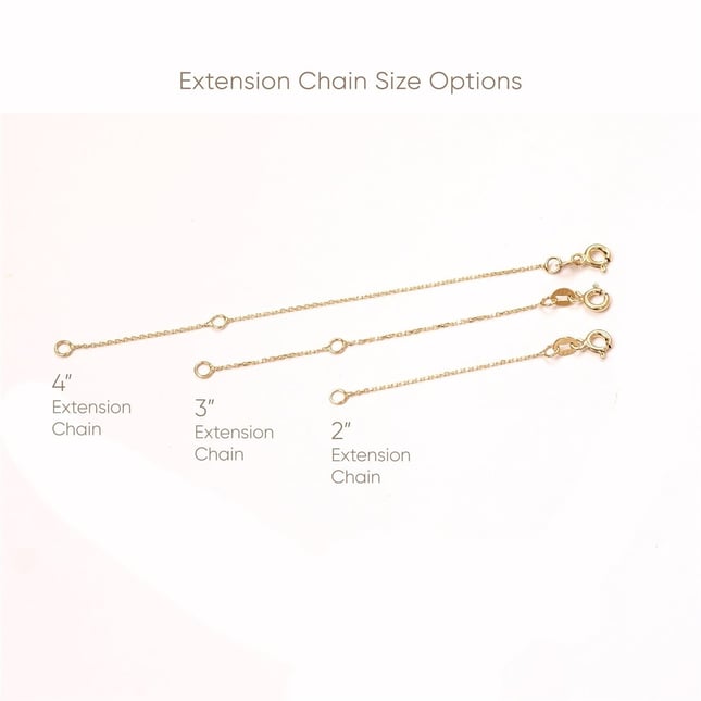 Cable Chain Solid Gold Bracelet Necklace Extender