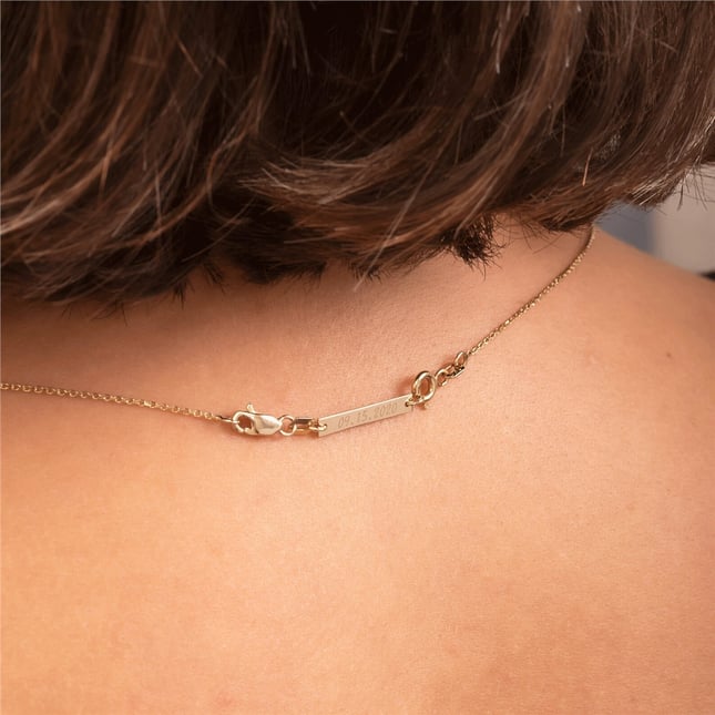 Cross Engraved Personalized Solid Gold Bracelet Necklace Extender