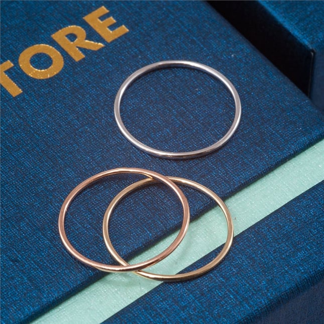 Wire Circle Solid Gold Ring