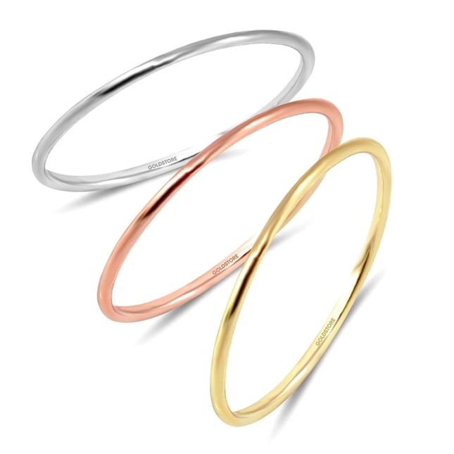 Wire Circle Solid Gold Ring