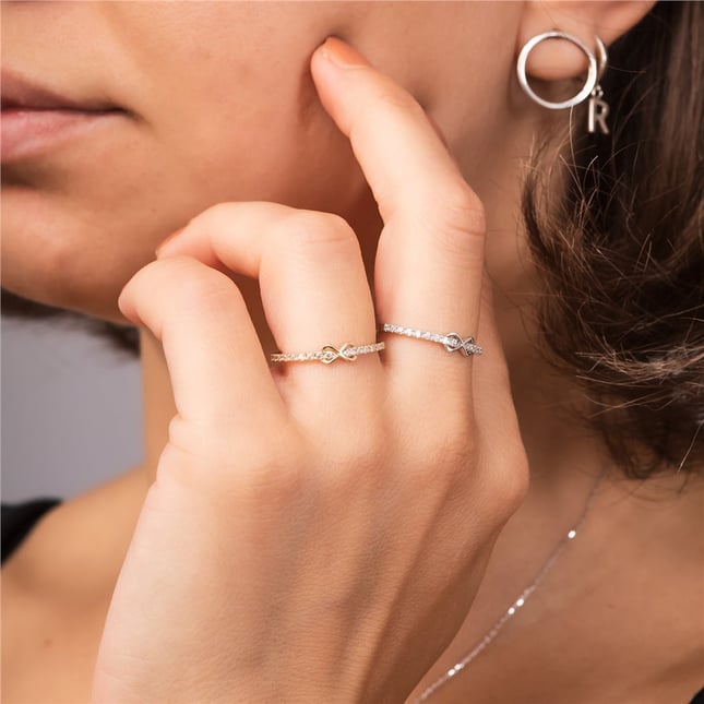 Infinity Solid Gold Ring