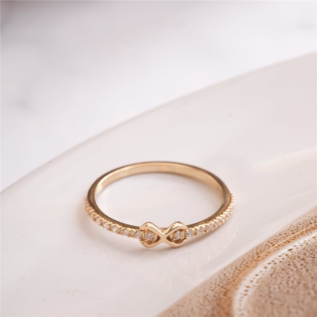 Infinity Solid Gold Ring
