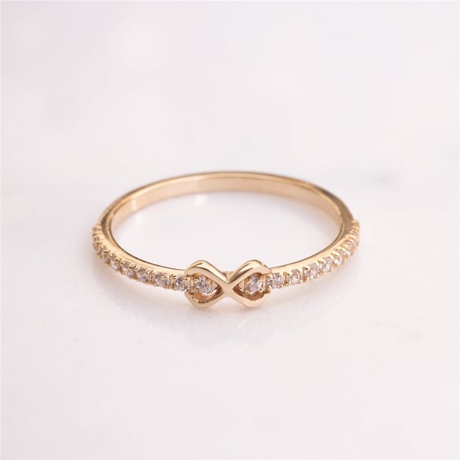 Infinity Solid Gold Ring