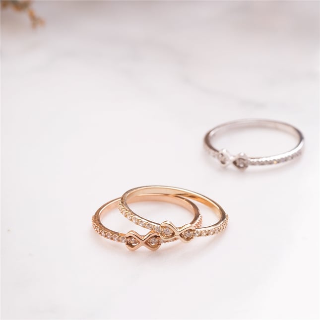Infinity Solid Gold Ring