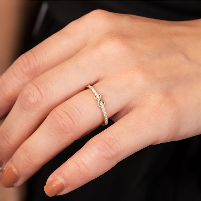 Infinity Solid Gold Ring