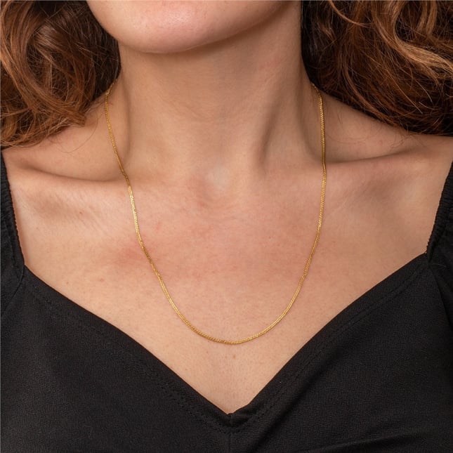 Wheat Solid Gold Zincir