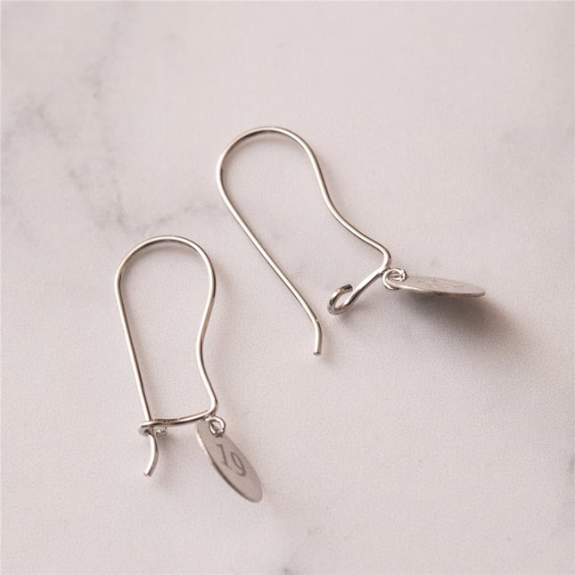 Heart Initial Solid Gold Earring