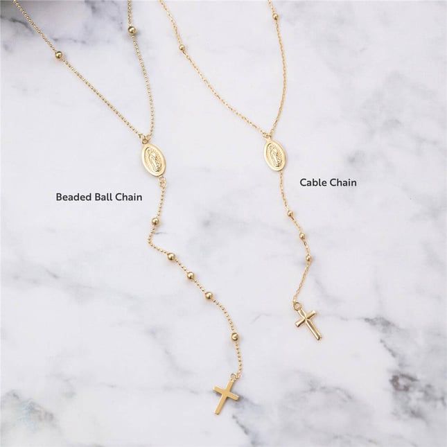 Cross Solid Gold Necklace