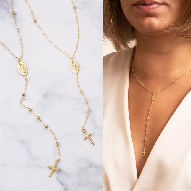 Cross Solid Gold Necklace
