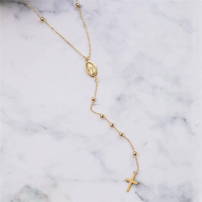 Cross Solid Gold Necklace