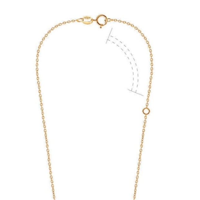 Star Diamond  or Zirkon Station Solid Gold Necklace
