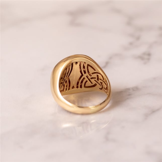 Freemason Square and Compass Band Solid Gold Ring