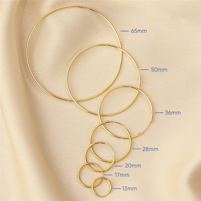Moon Hoop Solid Gold Earring
