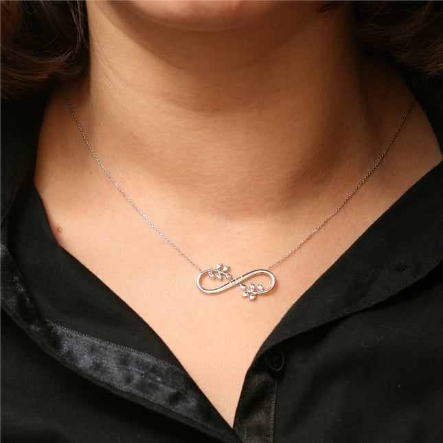 Yaprak Sonsuzluk Altın Kolye