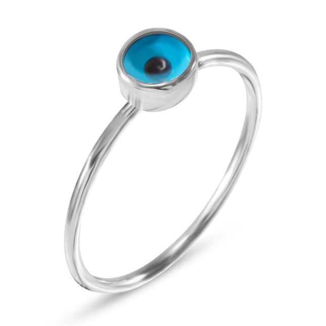 Evil Eye Solid Gold Ring