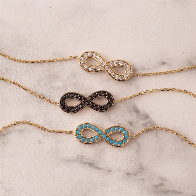 Infinity Solid Gold Bracelet